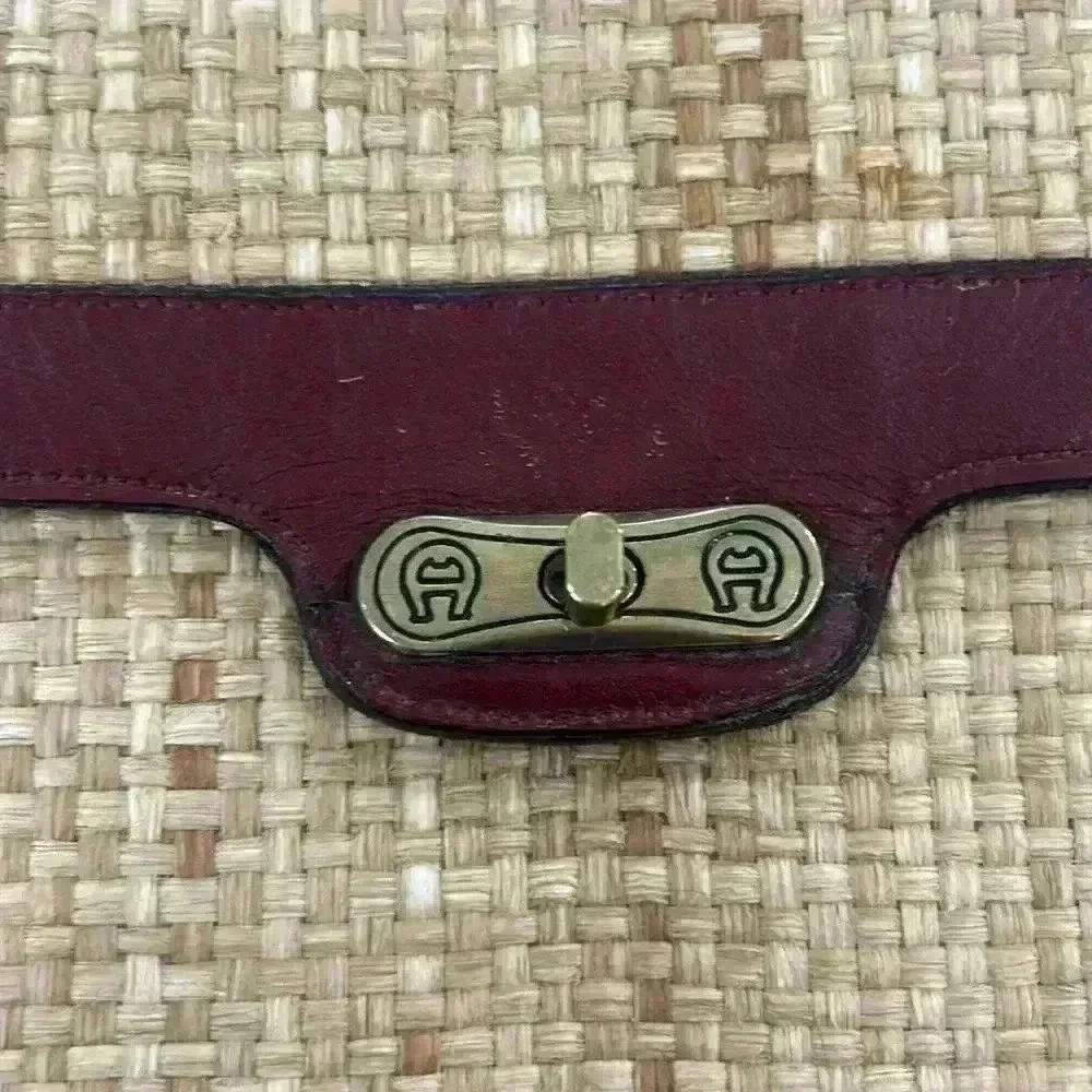Vintage Etienne Aigner Straw Envelope Clutch